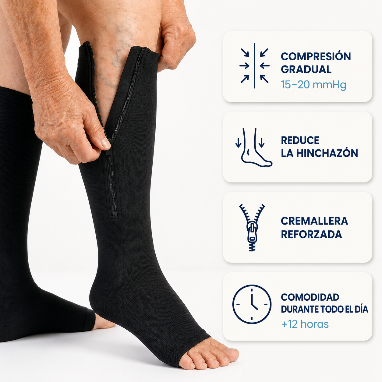 EasyZip™- Calcetines de compresión con cremallera