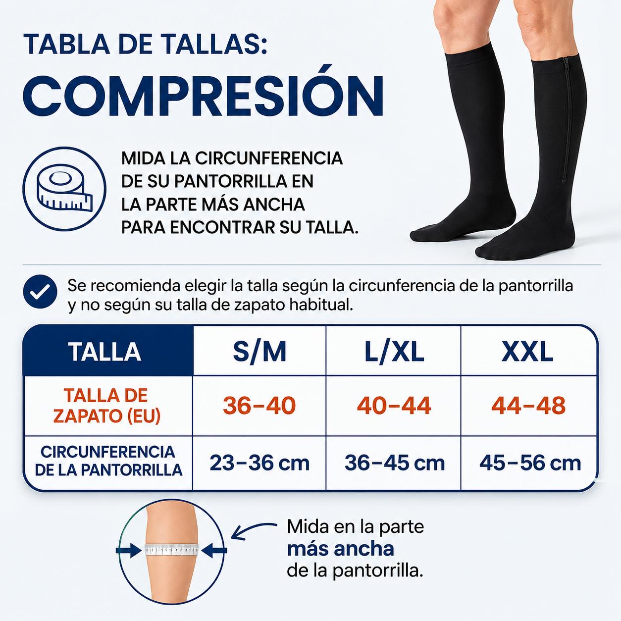 EasyZip™- Calcetines de compresión con cremallera