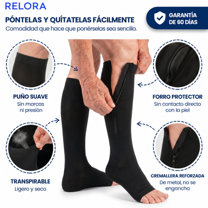 EasyZip™- Calcetines de compresión con cremallera